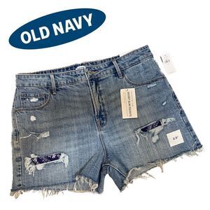 NWT Old navy HR short patch Mandy shorts sz 12